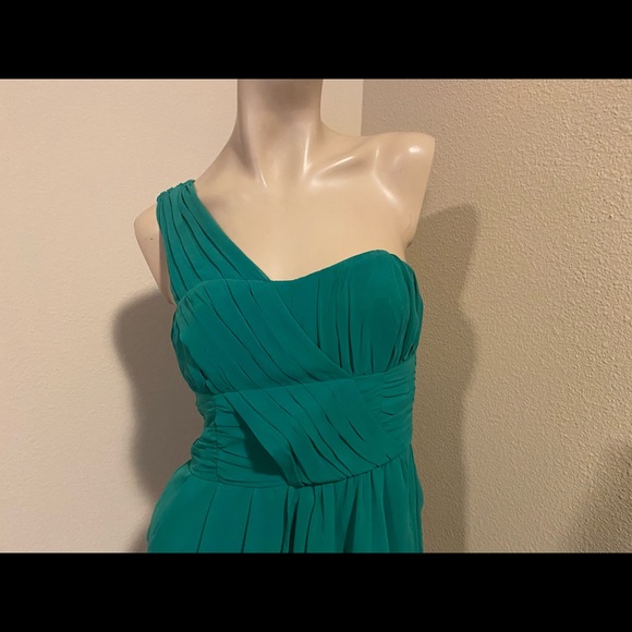 H&M One Shoulder Green Dress Size 6 - Picture 4 of 9